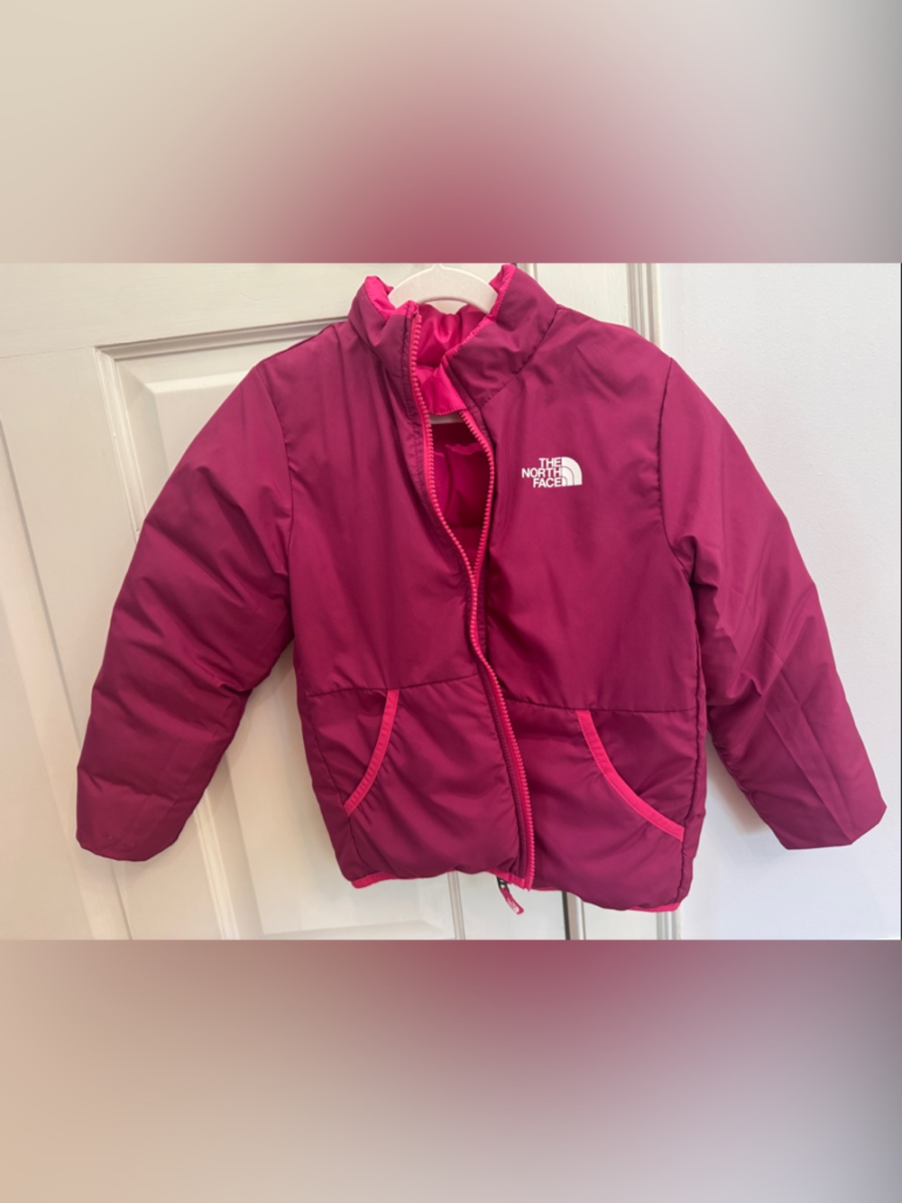 The North Face Girls' Magenta Puffy Jacket